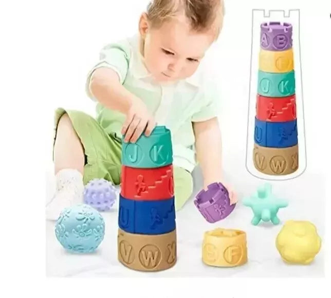Baby Sensory Jenga with Silicone Balls