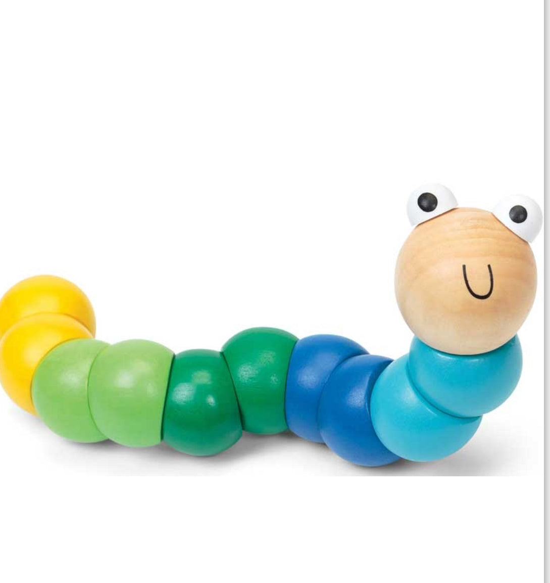 Jointed Wooden Worms