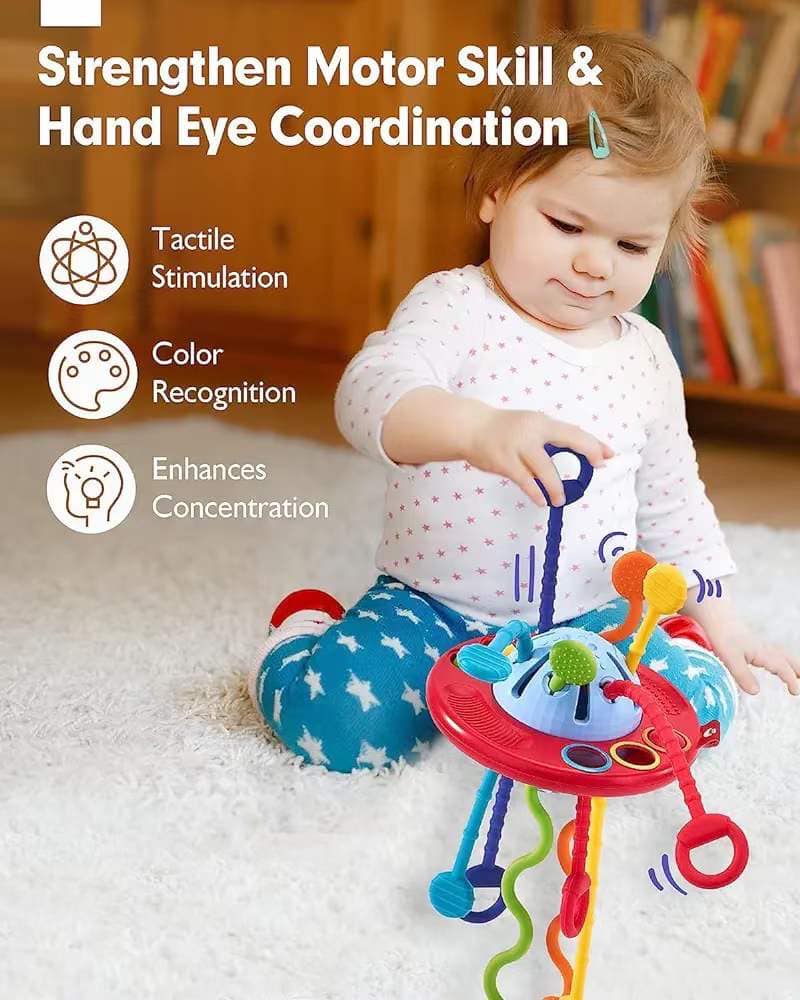 Space Ship Sensory Pull String Toy